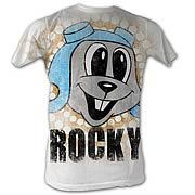 Rocky and Bullwinkle Showbiz Rocky White T-Shirt